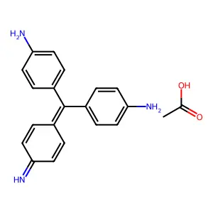 Bis(p-aminophenyl)-4-methylenecyclohexa-2,5-dienylideneammonium acetate structure