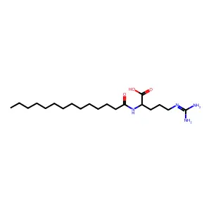 N2-(1-oxotetradecyl)-L-arginine structure