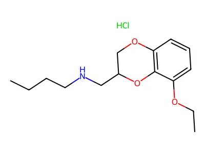 dl-8-Ethoxy-2-(n-butylaminomethyl)-1,4-benzodioxane hydrochloride structure