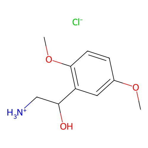 beta-(2,5-Dimethoxyphenyl)-beta-hydroxyethylamine hydrochloride structure