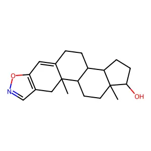 (17beta)-Androsta-2,4-dieno(2,3-d)isoxazol-17-ol structure