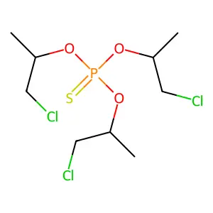 O,O,O-Tris(2-chloro-1-methylethyl) phosphorothioate structure