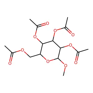 alpha-D-Glucopyranoside, methyl, tetraacetate structure