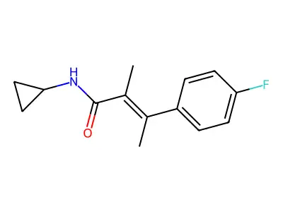 N-Cyclopropyl-alpha,beta-dimethyl-4-fluorocinnamamide structure