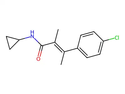2-Butenamide, 3-(4-chlorophenyl)-N-cyclopropyl-2-methyl-, (Z)- structure