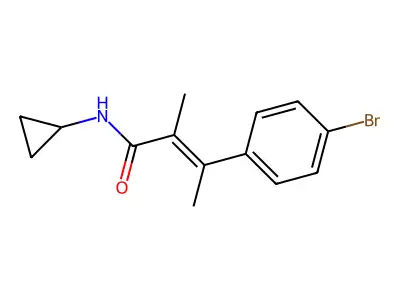 2-Butenamide, 3-(4-bromophenyl)-N-cyclopropyl-2-methyl-, (Z)- structure
