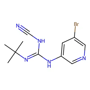 Guanidine, 3-(5-bromo-3-pyridyl)-1-tert-butyl-2-cyano- structure