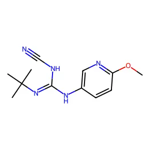 Guanidine, 1-tert-butyl-2-cyano-3-(6-methoxy-3-pyridyl)- structure