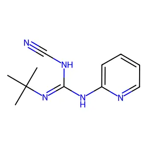 Guanidine, 1-tert-butyl-2-cyano-3-(2-pyridyl)- structure