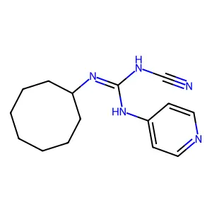 Guanidine, 2-cyano-1-cyclooctyl-3-(4-pyridyl)- structure