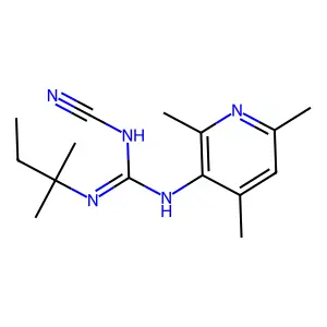 Guanidine, 2-cyano-1-(tert-pentyl)-3-(2,4,6-trimethyl-3-pyridyl)- structure