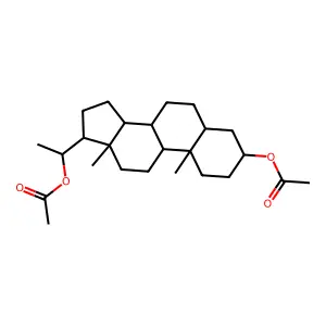 Allopregnane-3beta,20beta-diol diacetate structure