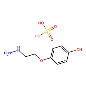 Phenol, 4-(2-hydrazinoethoxy)-, hydrogen sulfate structure