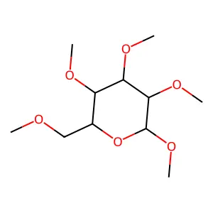 methyl 2,3,4,6-tetra-O-methyl-alpha-D-glucopyranoside structure