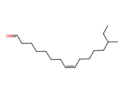 14-Methylhexadec-8-enal structure