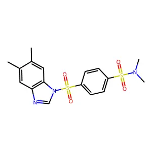 4-(5,6-Dimethyl-1H-benzimidazole-1-sulfonyl)-N,N-dimethylbenzene-1-sulfonamide structure