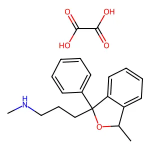 1-Phthalanpropylamine, N,3-dimethyl-1-phenyl-, oxalate structure