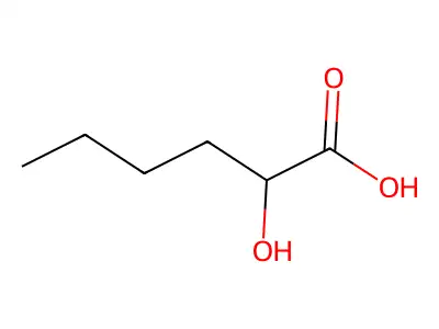 2-Hydroxyhexanoic acid structure