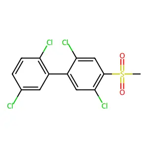 4-Methylsulfonyl-2,2',5,5'-tetrachlorobiphenyl structure