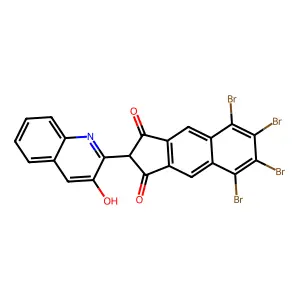 1H-Benz[f]indene-1,3(2H)-dione, 5,6,7,8-tetrabromo-2-(3-hydroxy-2-quinolinyl)- structure