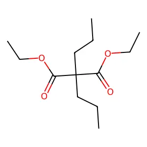 Diethyl dipropylmalonate structure