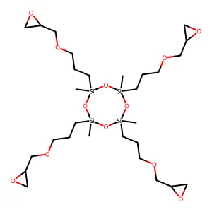Tetrakisepoxy cyclosiloxane structure