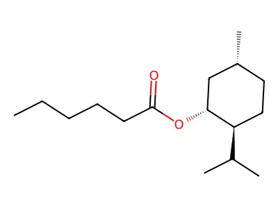 Menthyl hexanoate structure