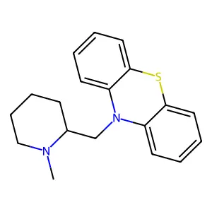 Phenothiazine, 1-(1-methyl-2-piperidyl)methyl-, structure