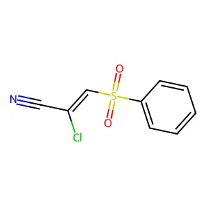 2-Chloro-3-(phenylsulphonyl)acrylonitrile structure