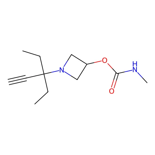 [1-(3-ethylpent-1-yn-3-yl)azetidin-3-yl] N-methylcarbamate structure