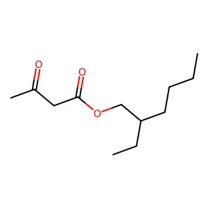 Butanoic acid, 3-oxo-, 2-ethylhexyl ester structure