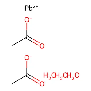 Lead diacetate trihydrate structure