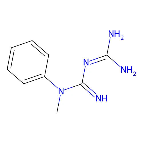 (3,3-Diamino-1-imino-2-azaprop-2-enyl)methylphenylamine structure