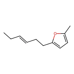 2-(3-Hexenyl)-5-methylfuran structure