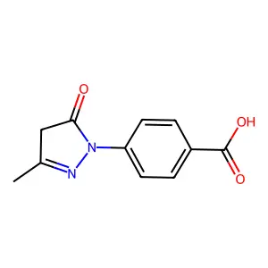 4-(3-Methyl-5-oxo-2-pyrazolin-1-yl)benzoic acid structure