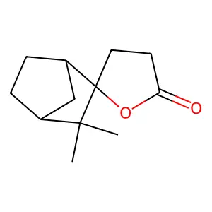 Dihydro-3,3-dimethylspiro(bicyclo(2.2.1)heptane-2,2'(5'H)-furan)-5'-one structure