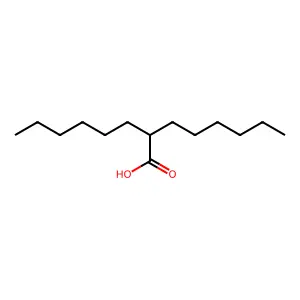 2-Hexyloctanoic acid structure