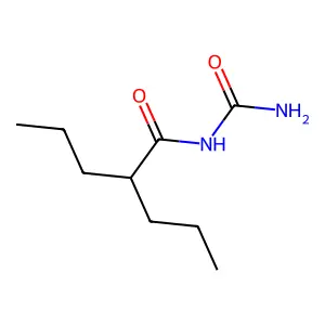 N-(2-propylpentanoyl)urea structure