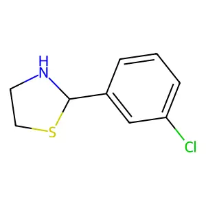 Thiazolidine, 2-(M-chlorophenyl) structure