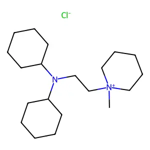 Piperidinium, 1-(2-(dicyclohexylamino)ethyl)-1-methyl-, chloride structure