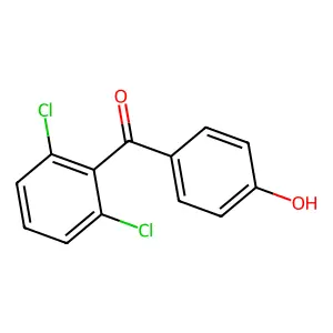 (2,6-Dichlorophenyl) (4-hydroxyphenyl) ketone structure