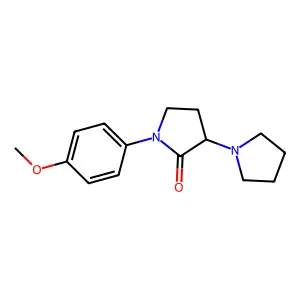 2-Pyrrolidinone, 1-(p-methoxyphenyl)-3-pyrrolidino- structure