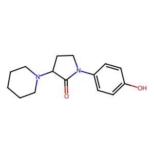 1-(4-Hydroxyphenyl)-3-(piperidin-1-yl)pyrrolidin-2-one structure