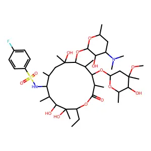 Erythromycin, 9-deoxo-9-(((4-fluorophenyl)sulfonyl)amino)-, (9S)- structure