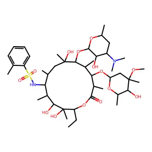 Erythromycin, 9-deoxo-9-(((2-methylphenyl)sulfonyl)amino)-, (9S)- structure