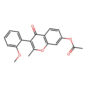 3-(2-methoxyphenyl)-2-methyl-4-oxo-4H-chromen-7-yl acetate structure