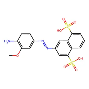 1,5-Naphthalenedisulfonic acid, 3-[(4-amino-3-methoxyphenyl)azo]- structure