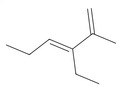 3-Ethyl-2-methyl-1,3-hexadien structure