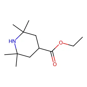 4-Piperidinecarboxylic acid, 2,2,6,6-tetramethyl-, ethyl ester structure