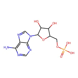 (5-(6-Aminopurin-9-yl)-3,4-dihydroxyoxolan-2-yl)methyl dihydrogen phosphate structure